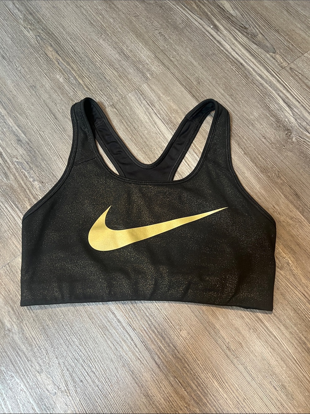 Nike Black Dri-FIT Racerback Sports Bra-Medium